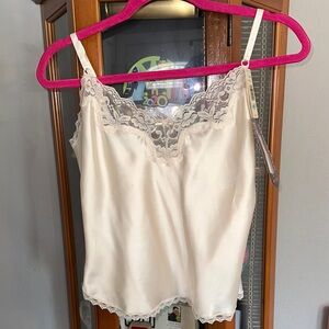 Maidenform Vintage Cream Lace Trim Chemise